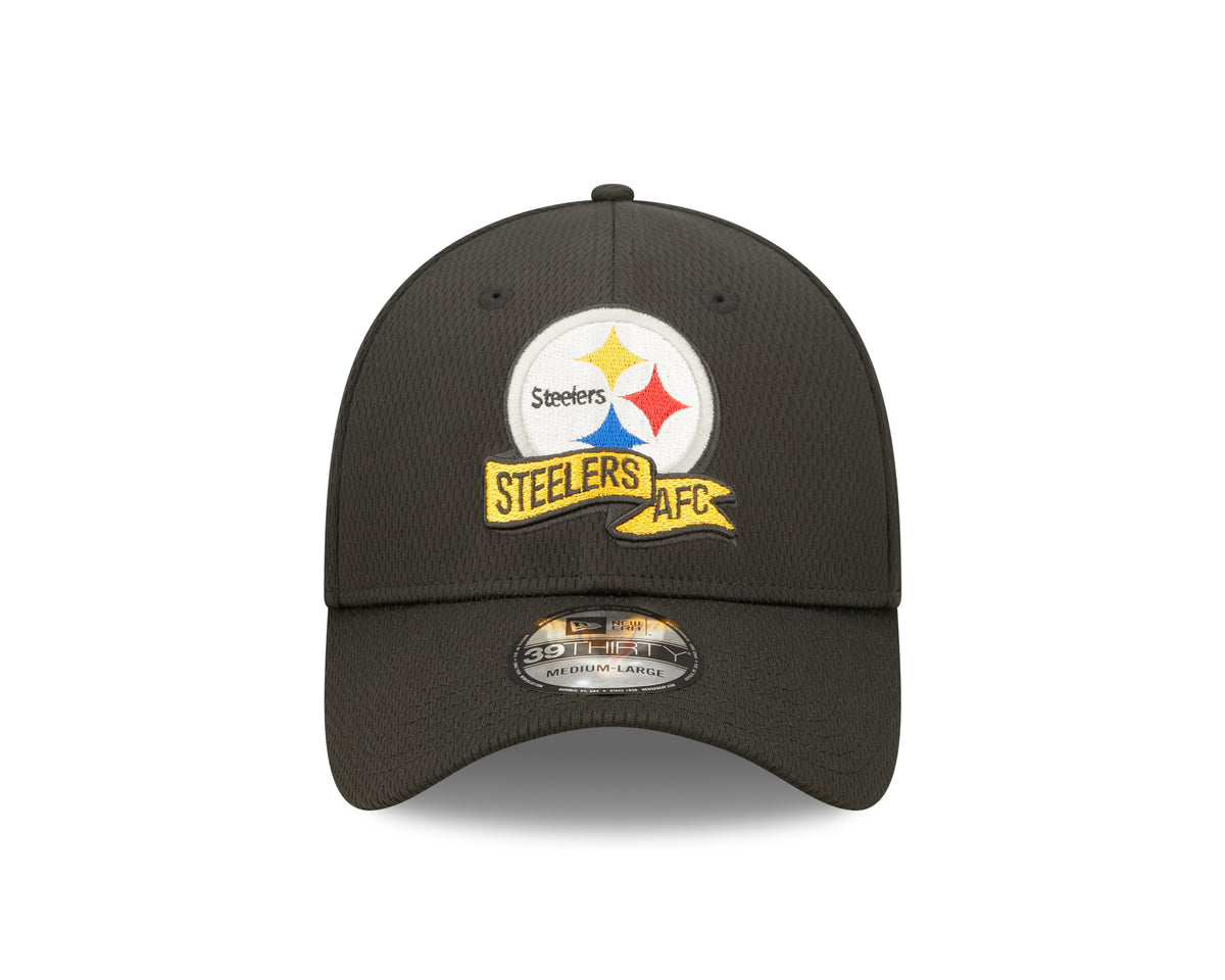 Pittsburgh Steelers New Era Black 2022 Sideline Coaches 39THIRTY Flex Hat for Men product image 2, provided for visual