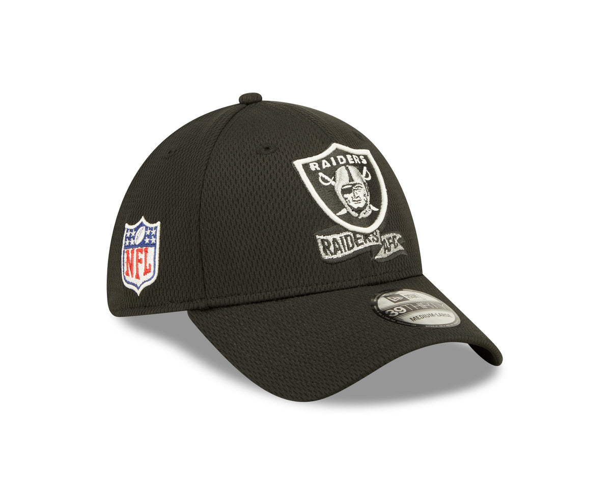 Las Vegas Raiders New Era Black 2022 Sideline Coaches 39THIRTY Flex Hat for Men product image 2, provided for visual
