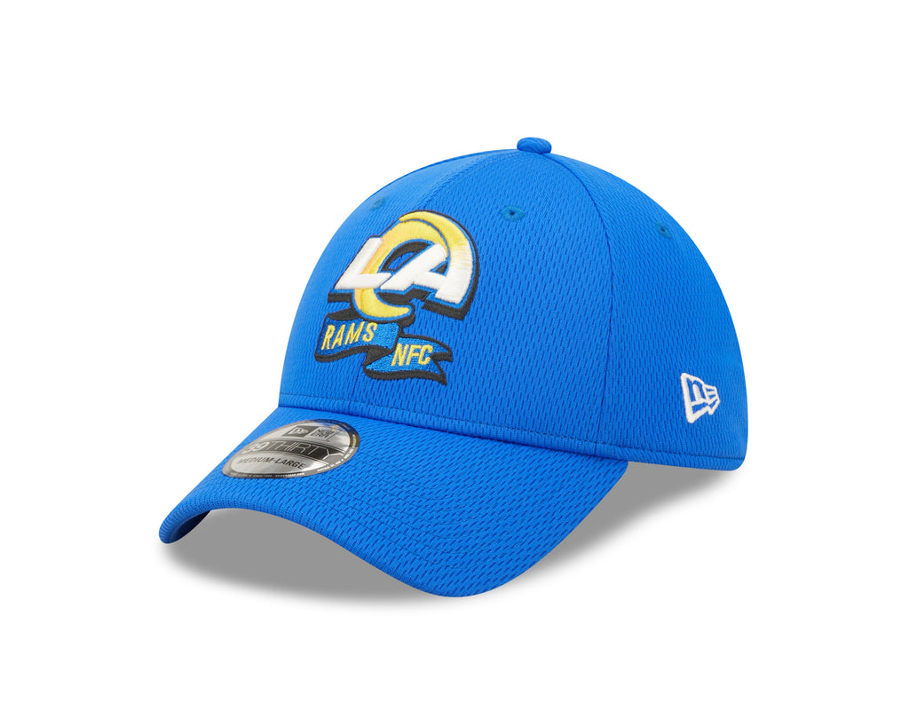 Los Angeles Rams New Era Blue 2022 Sideline Coaches 39THIRTY Flex Hat for Men product image 3, provided for visual reference