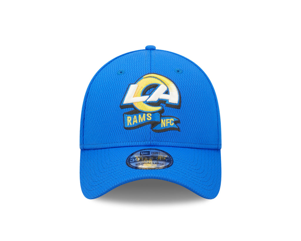 Los Angeles Rams New Era Blue 2022 Sideline Coaches 39THIRTY Flex Hat for Men product image 2, provided for visual reference