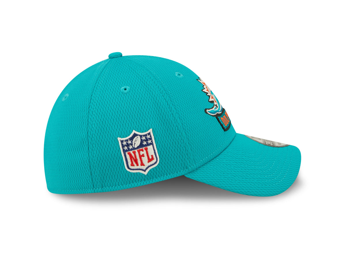 Miami Dolphins New Era Aqua 2022 Sideline Coaches 39THIRTY Flex Hat for Men product image 4, provided for visual reference