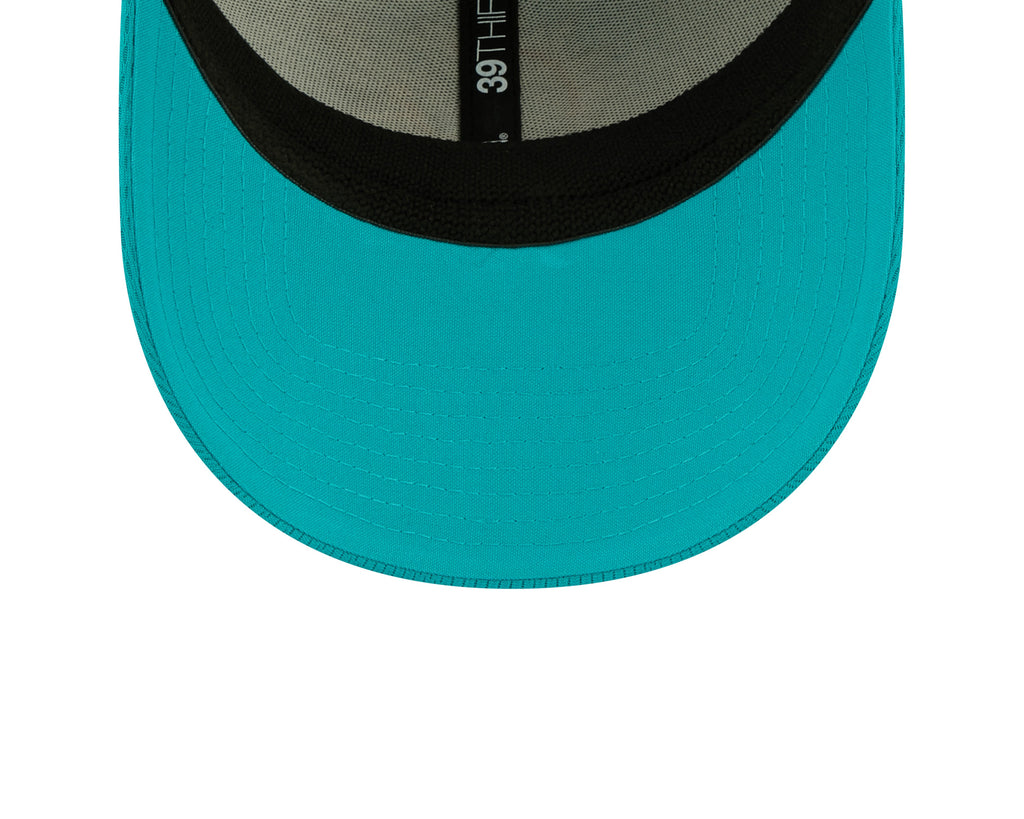 Miami Dolphins New Era Aqua 2022 Sideline Coaches 39THIRTY Flex Hat for Men product image 7, provided for visual reference