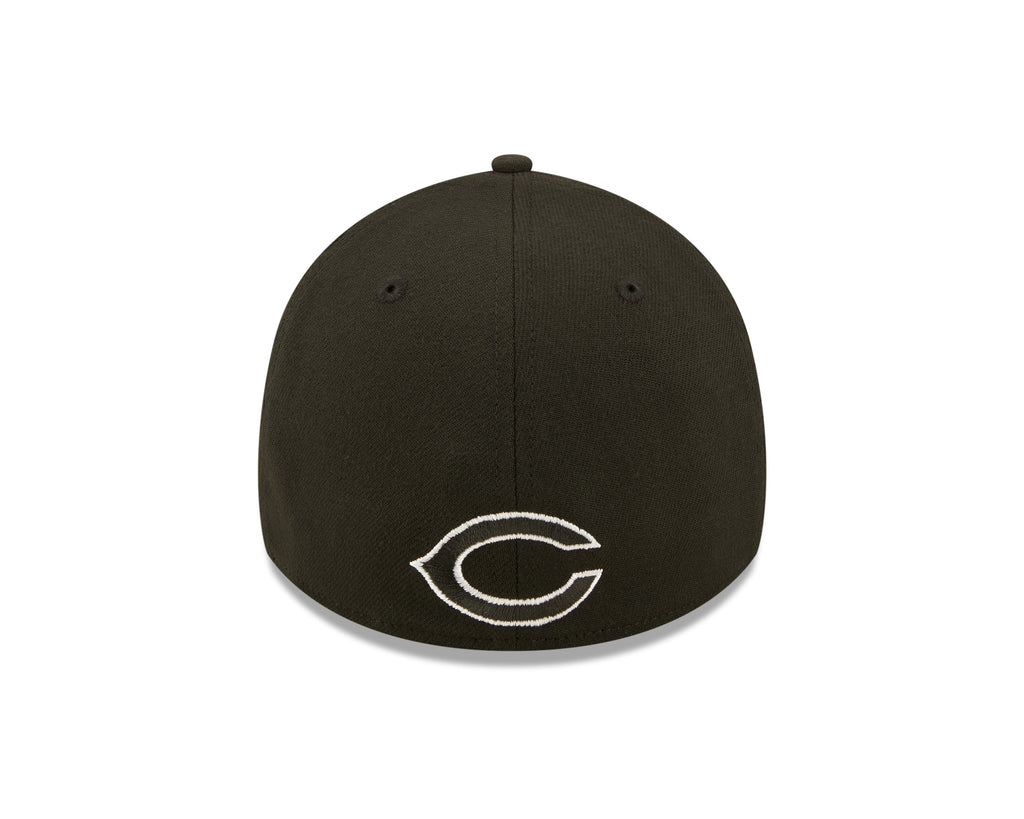 Chicago Bears New Era Black "C Logo" 2022 Sideline 39THIRTY Flex Hat for Men product image 6, provided for visual reference