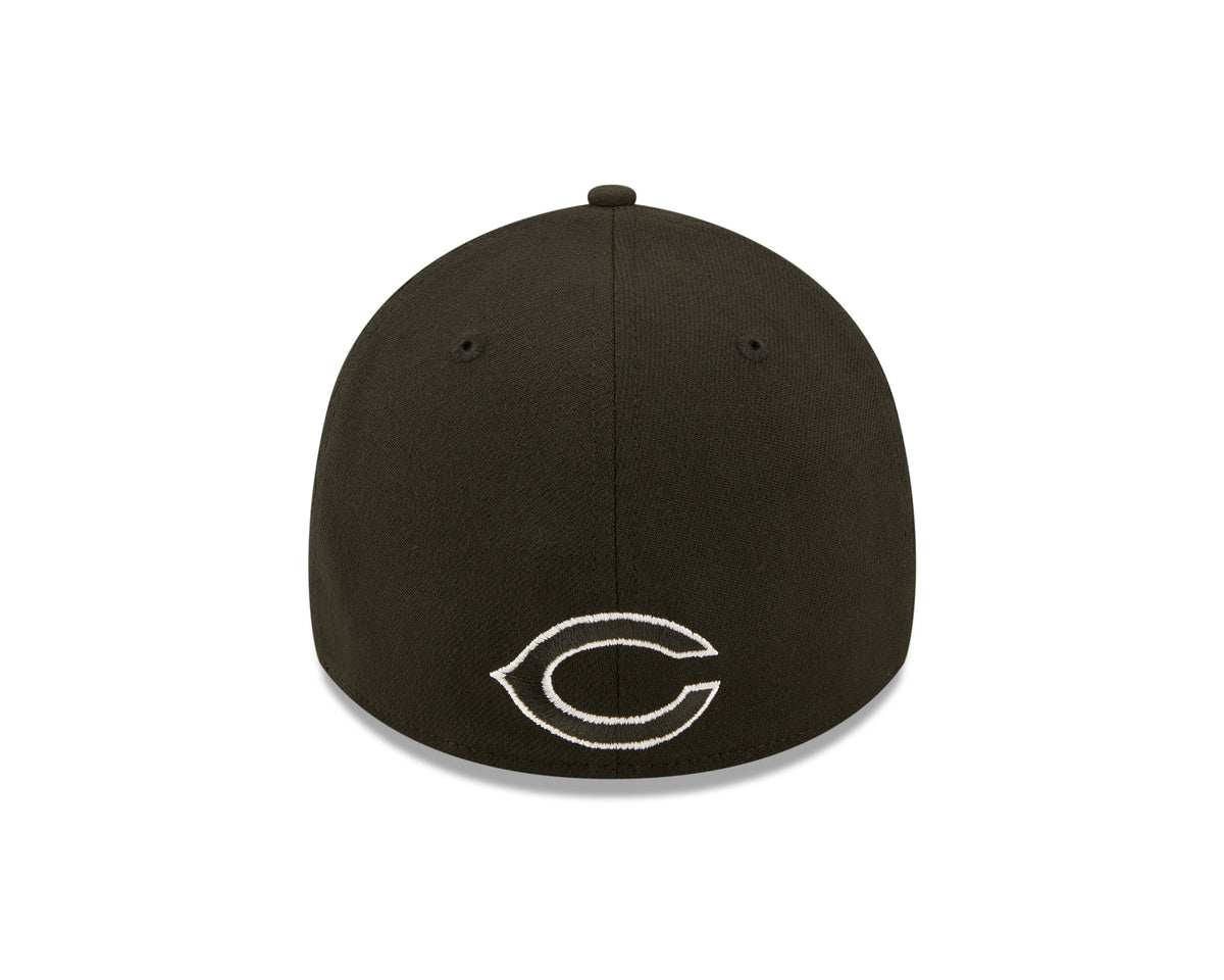 Chicago Bears New Era Black "C Logo" 2022 Sideline 39THIRTY Flex Hat for Men product image 6, provided for visual reference