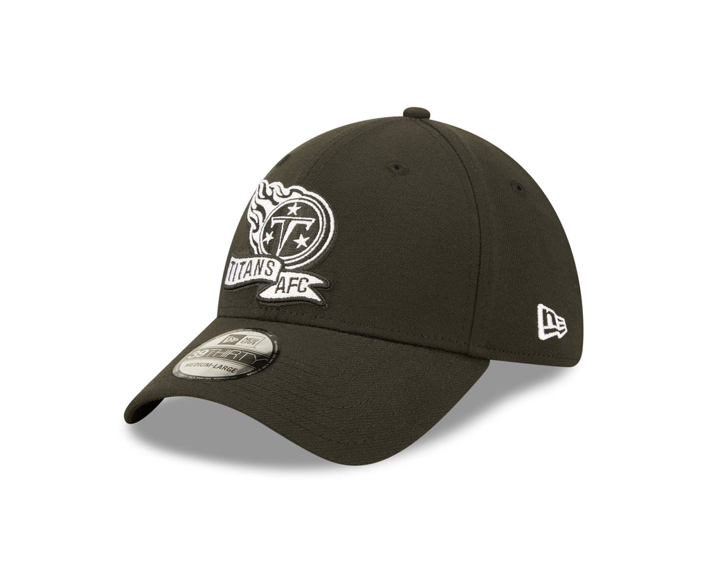 Tennessee Titans New Era Black 2022 Sideline 39THIRTY Flex Hat for Men product image 3, provided for visual reference and