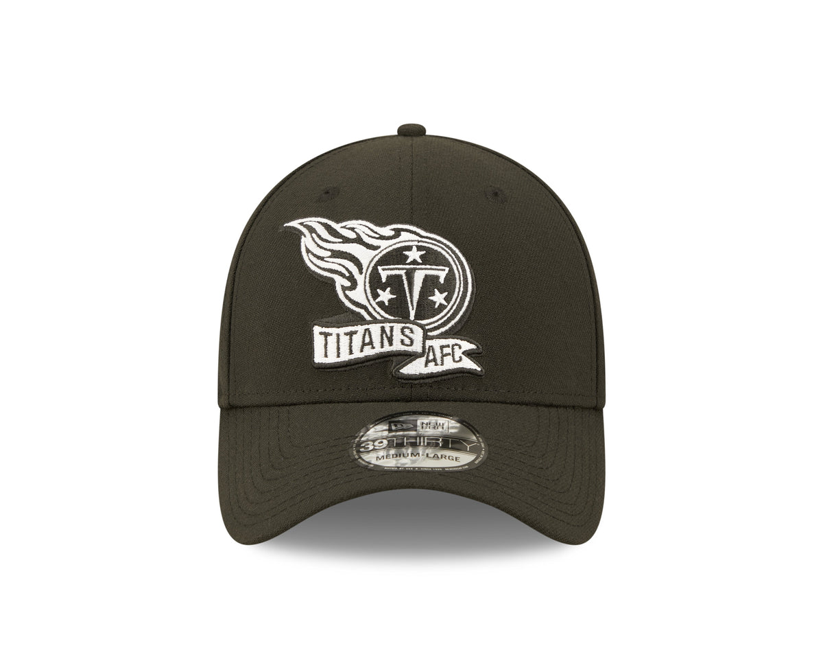 Tennessee Titans New Era Black 2022 Sideline 39THIRTY Flex Hat for Men product image 2, provided for visual reference and