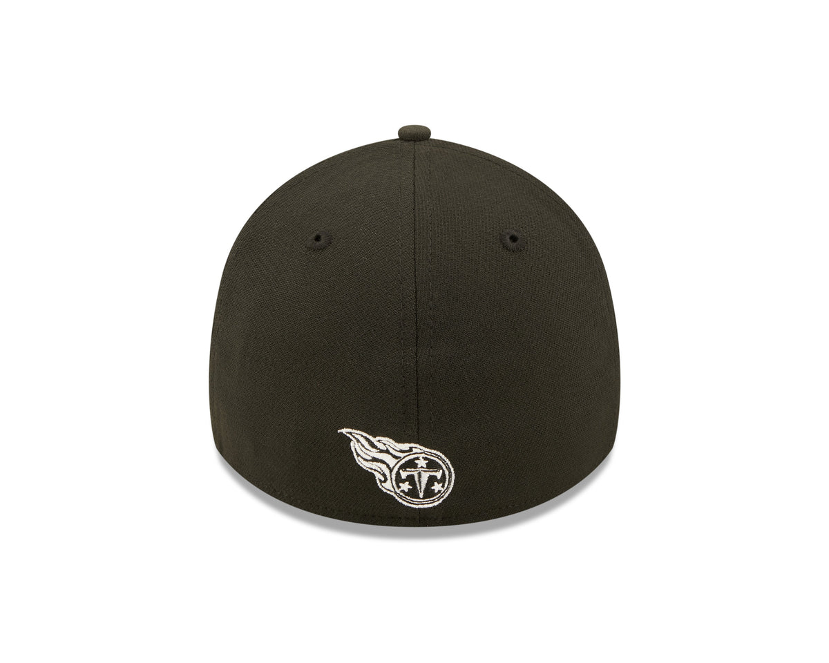 Tennessee Titans New Era Black 2022 Sideline 39THIRTY Flex Hat for Men product image 6, provided for visual reference and