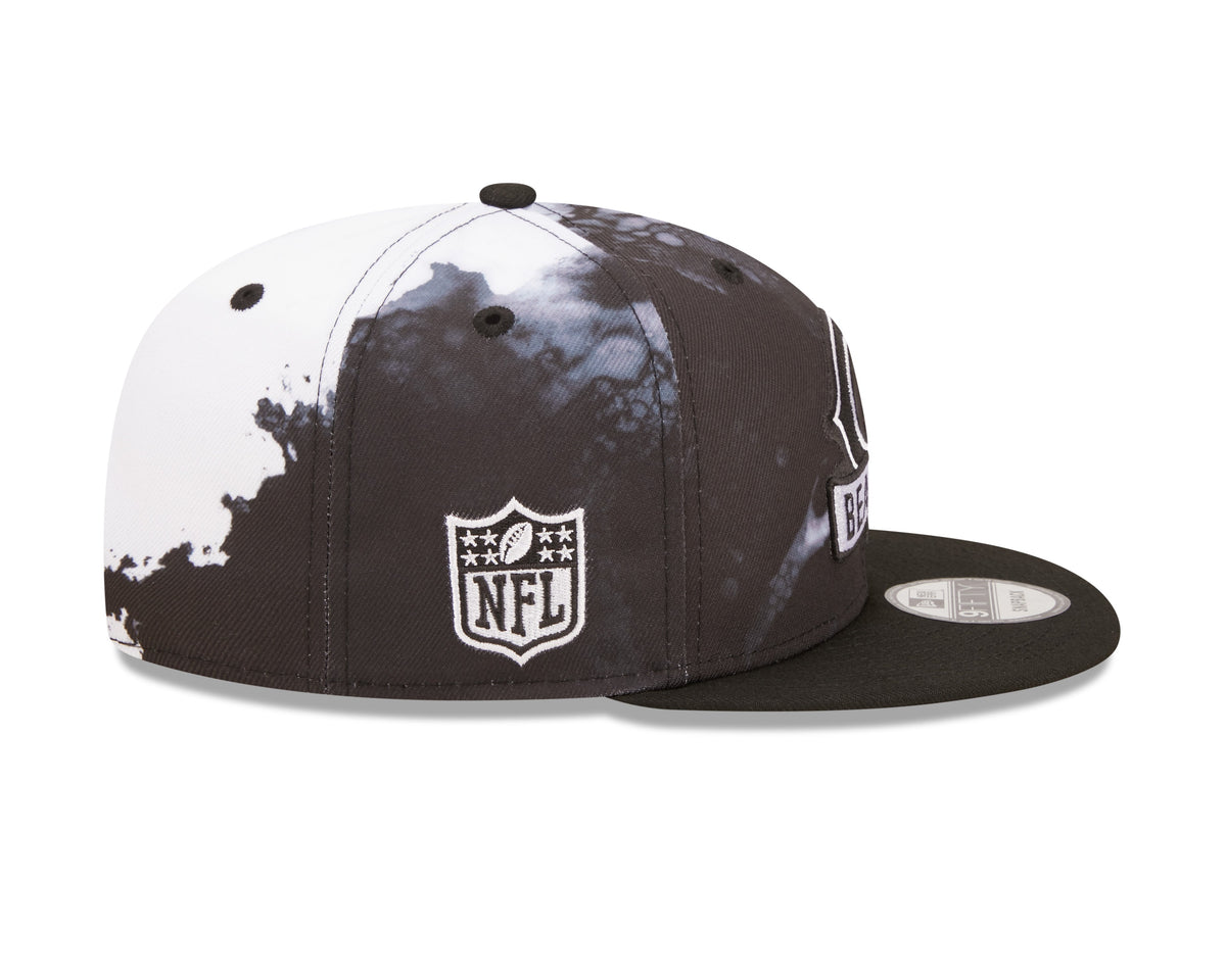 Chicago Bears New Era Black Ink 2022 NFL Sideline Primary Logo 9FIFTY Snapback Adjustable Hat for Men product image 4,