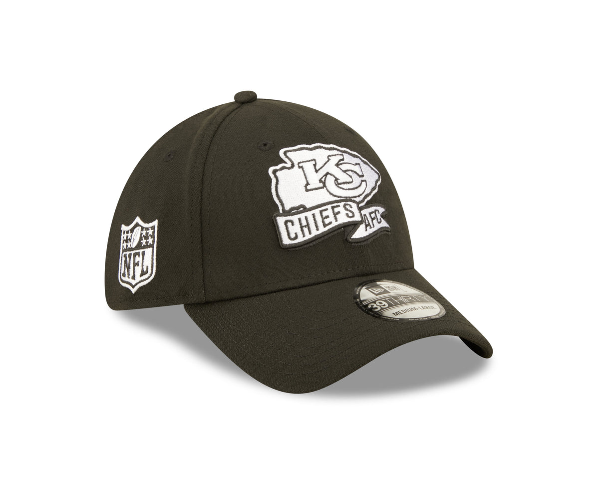 Kansas City Chiefs New Era Black 2022 Sideline 39THIRTY Flex Hat for Men product image 1, provided for visual reference and