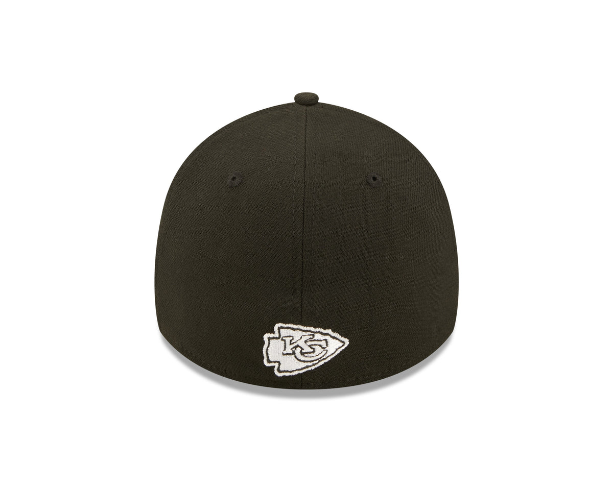 Kansas City Chiefs New Era Black 2022 Sideline 39THIRTY Flex Hat for Men product image 6, provided for visual reference and