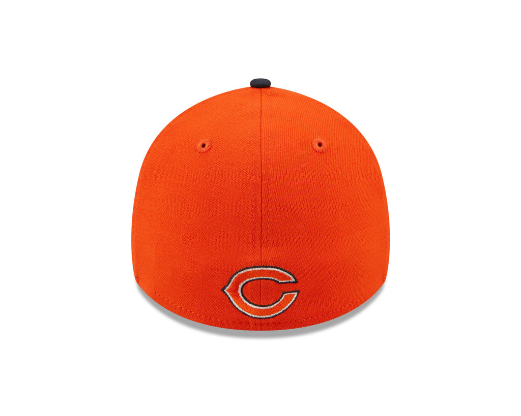 Chicago Bears Primary Logo New Era Orange/Navy 2022 Sideline 39THIRTY Flex Hat for Men product image 6, provided for visual