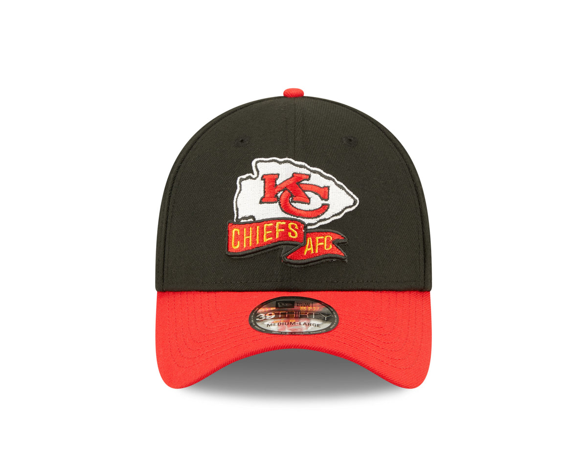 Kansas City Chiefs New Era Black/Red 2022 Sideline 39THIRTY Flex Hat for Men product image 3, provided for visual reference