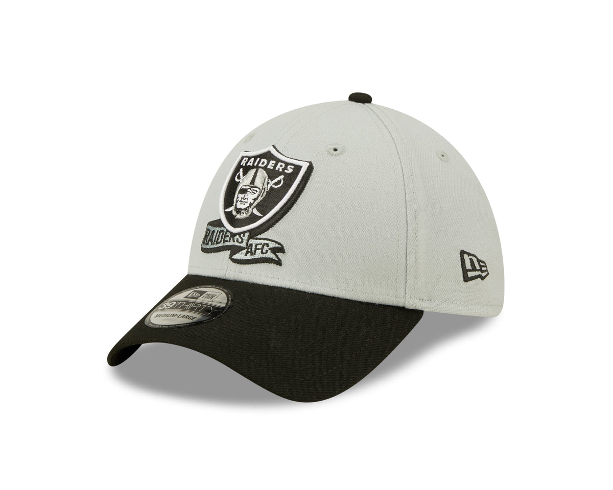 Las Vegas Raiders New Era Gray/Black 2022 Sideline 39THIRTY Flex Hat for Men product image 4, provided for visual reference