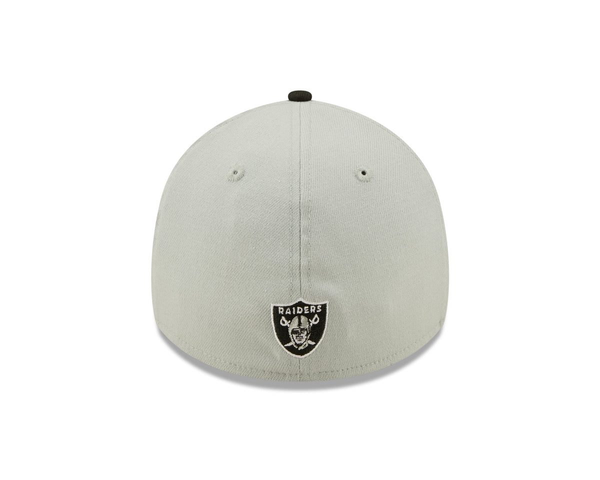Las Vegas Raiders New Era Gray/Black 2022 Sideline 39THIRTY Flex Hat for Men product image 7, provided for visual reference