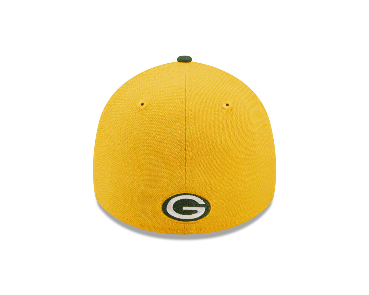 Green Bay Packers New Era Yellow/Green 2022 Sideline 39THIRTY Flex Hat for Men product image 6, provided for visual