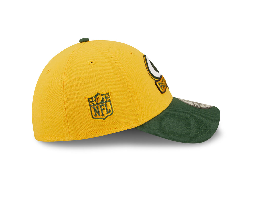 Green Bay Packers New Era Yellow/Green 2022 Sideline 39THIRTY Flex Hat for Men product image 4, provided for visual
