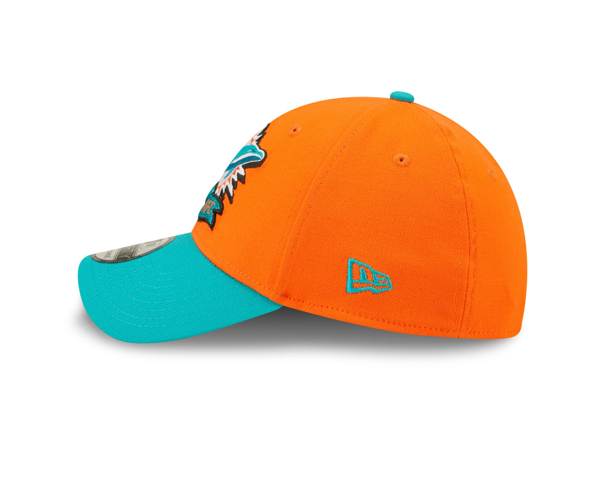 Miami Dolphins New Era Orange/Aqua 2022 Sideline 39THIRTY Flex Hat for Men product image 5, provided for visual reference
