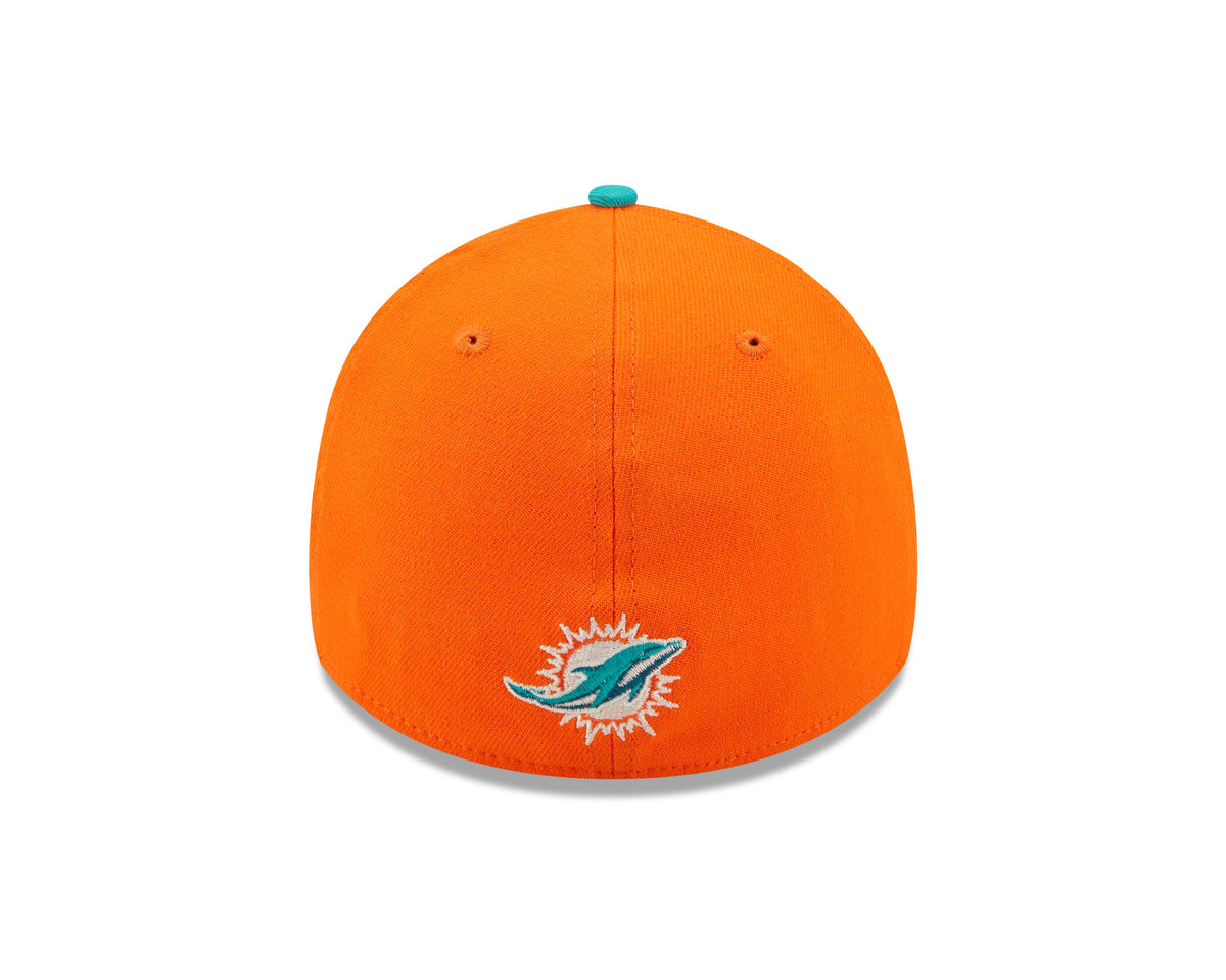 Miami Dolphins New Era Orange/Aqua 2022 Sideline 39THIRTY Flex Hat for Men product image 6, provided for visual reference