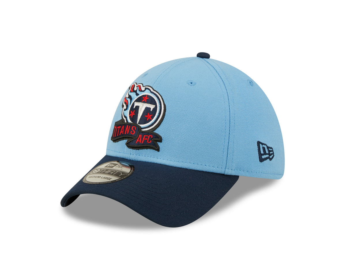 Tennessee Titans New Era Sky Blue/Navy 2022 Sideline 39THIRTY Flex Hat for Men product image 3, provided for visual