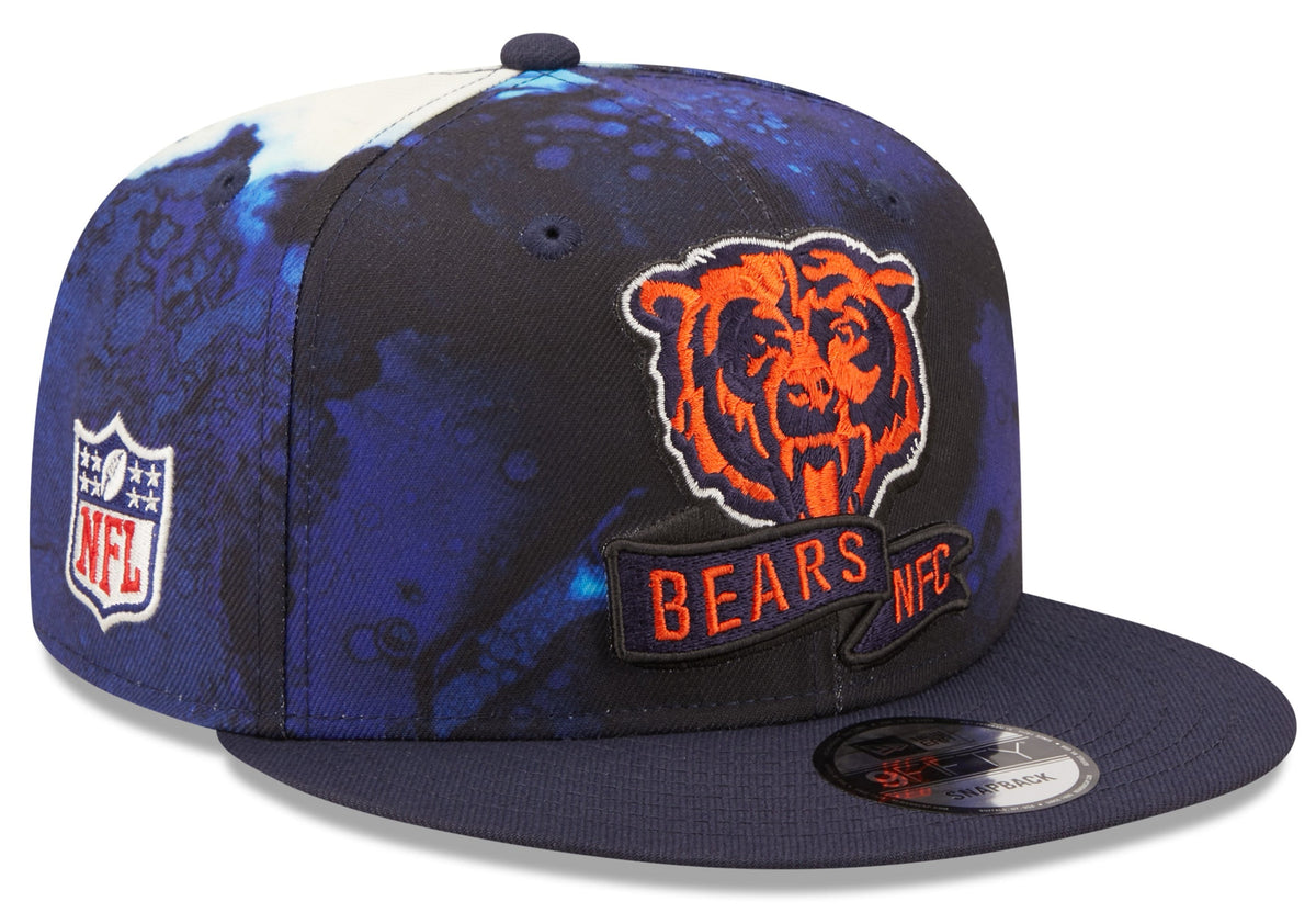 Chicago Bears New Era Navy Ink 2022 NFL Sideline Mascot Logo 9FIFTY Snapback Adjustable Hat for Men product image 1,