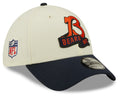 Chicago Bears "B" Logo New Era Cream/Navy 2022 Sideline 39THIRTY Flex Hat for Men product image 1, provided for visual