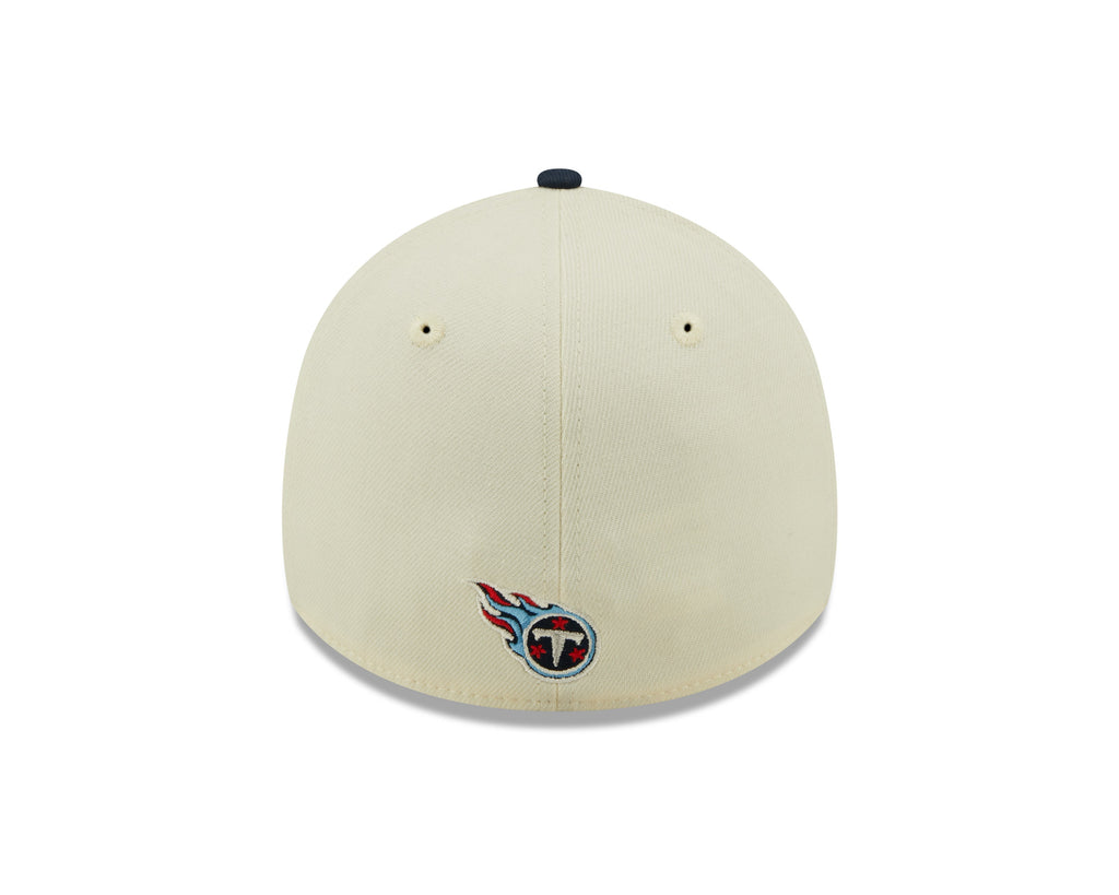Tennessee Titans New Era Cream/Navy 2022 Sideline 39THIRTY Flex Hat for Men product image 6, provided for visual reference
