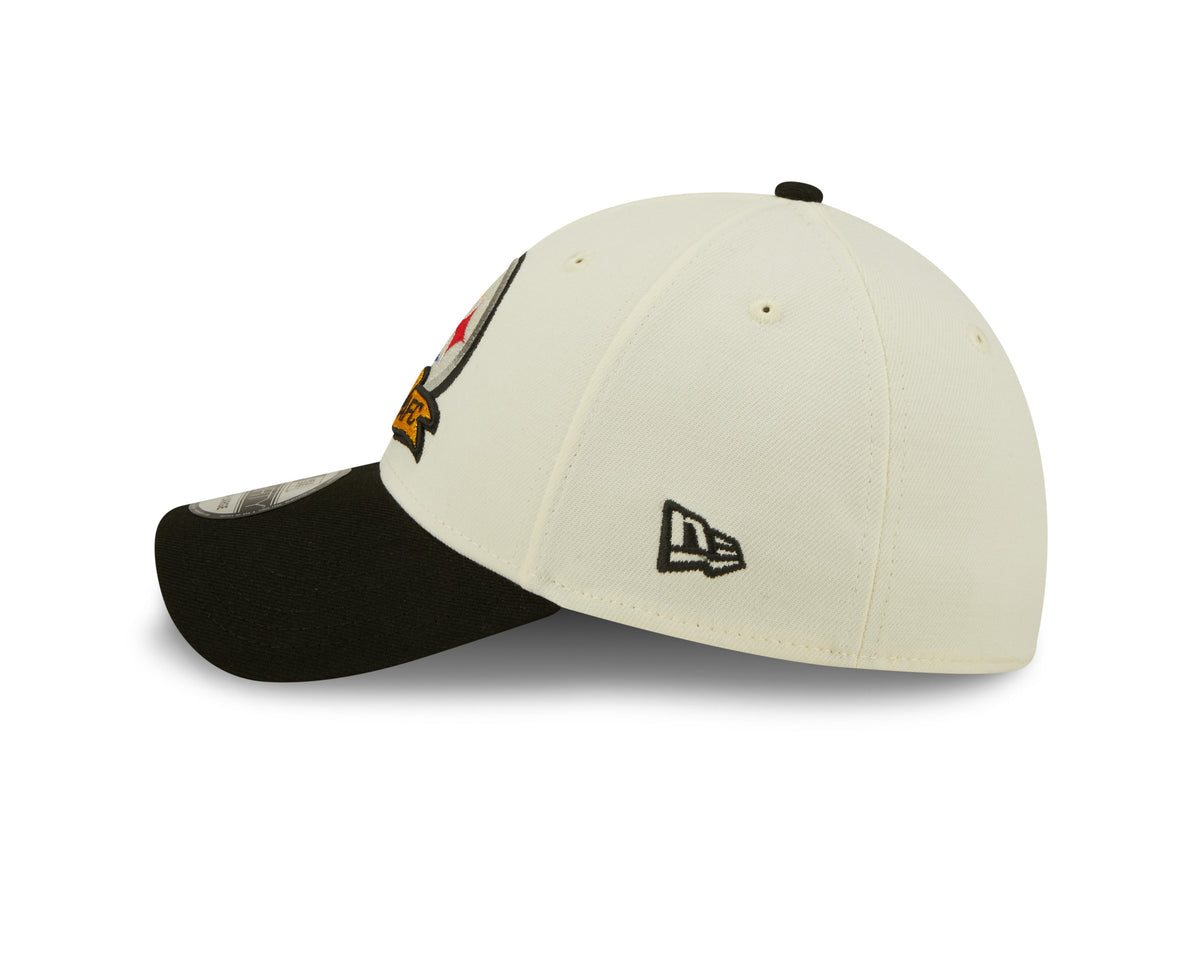 Pittsburgh Steelers New Era Cream/Black 2022 Sideline 39THIRTY Flex Hat for Men product image 5, provided for visual