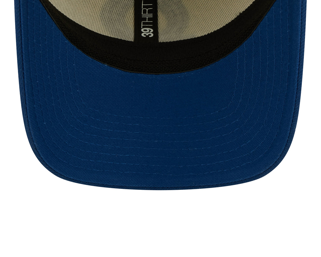 Indianapolis Colts New Era Cream/Royal 2022 Sideline 39THIRTY Flex Hat for Men product image 7, provided for visual