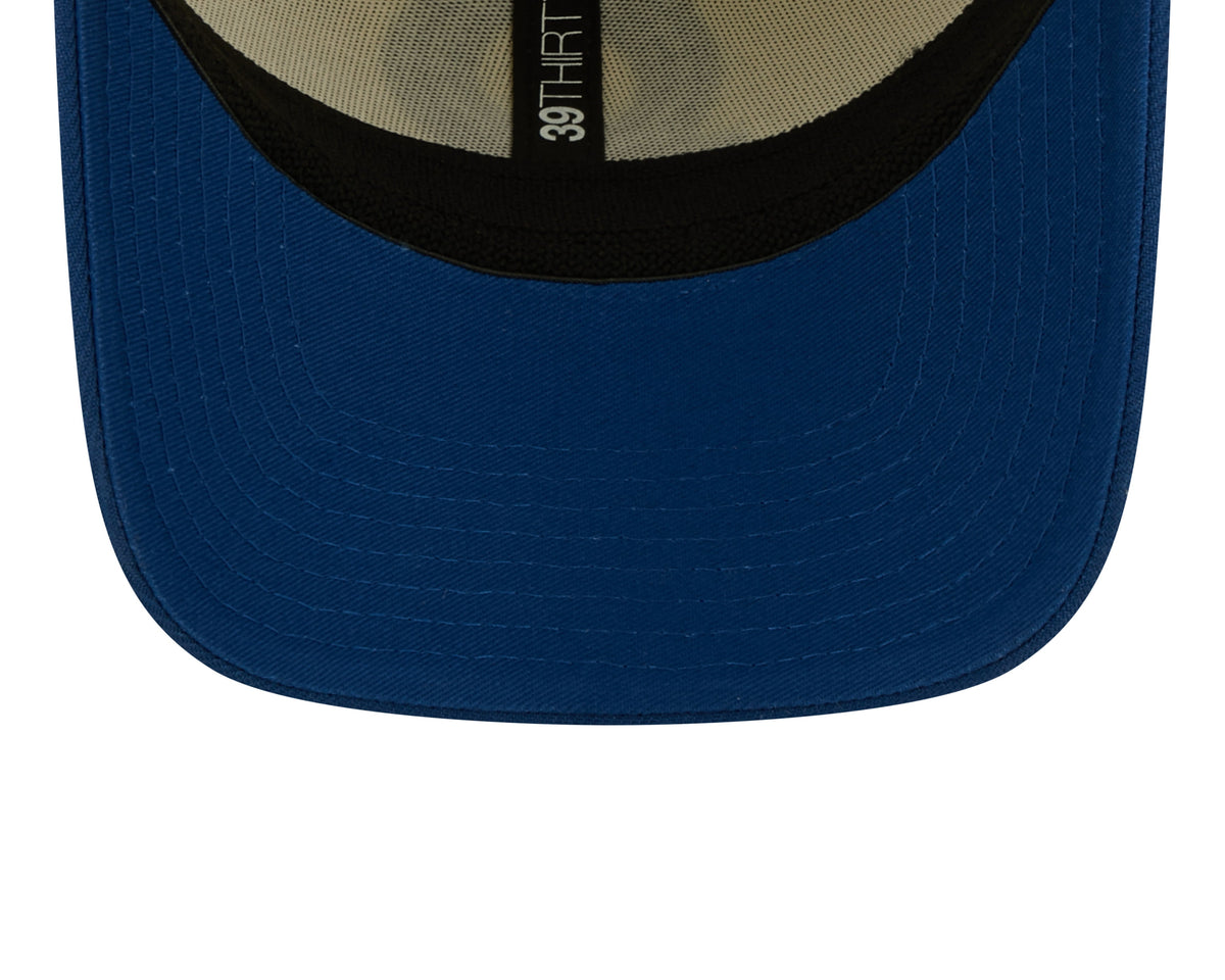 Indianapolis Colts New Era Cream/Royal 2022 Sideline 39THIRTY Flex Hat for Men product image 7, provided for visual