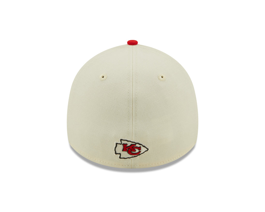 Kansas City Chiefs New Era Cream/Red 2022 Sideline 39THIRTY Flex Hat for Men product image 7, provided for visual reference