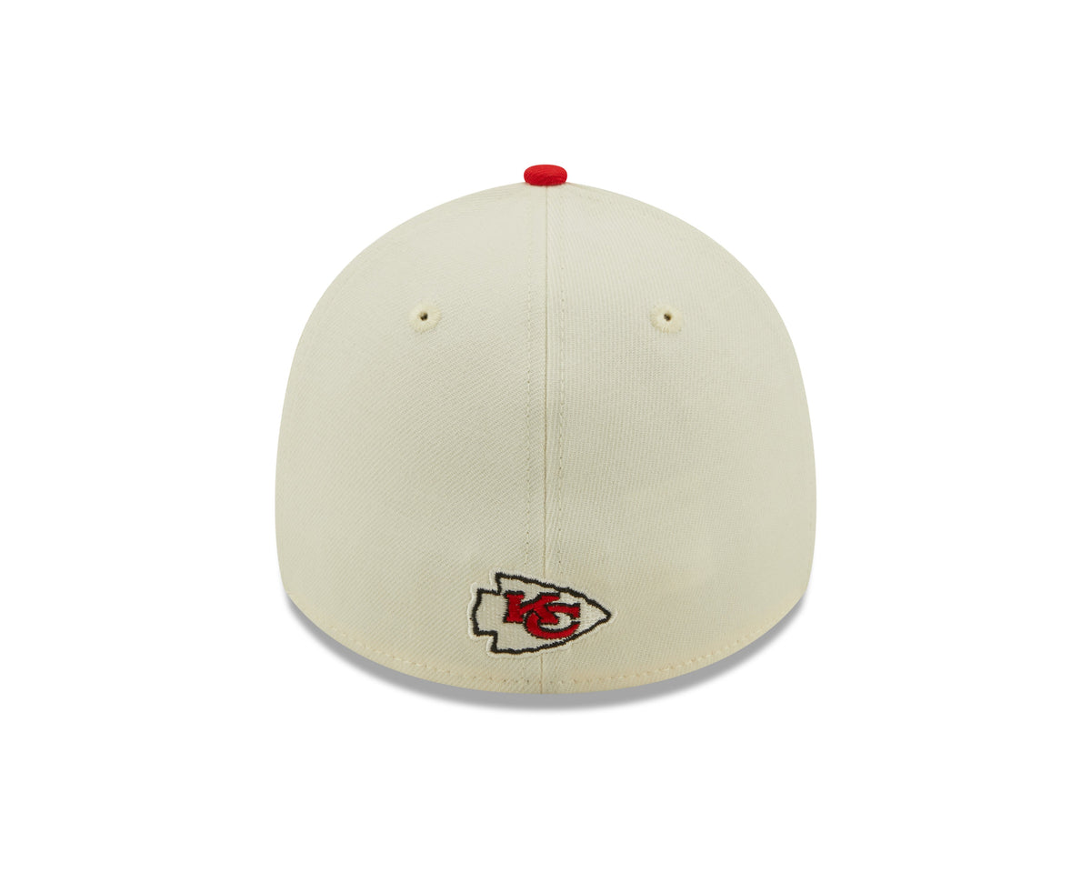 Kansas City Chiefs New Era Cream/Red 2022 Sideline 39THIRTY Flex Hat for Men product image 7, provided for visual reference