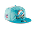 Miami Dolphins New Era Ink 2022 NFL Sideline 9FIFTY Snapback Adjustable Hat for Men product image 1, provided for visual