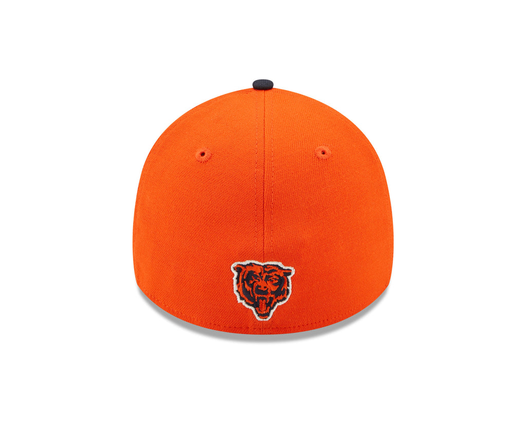 Chicago Bears Mascot Logo New Era Orange/Navy 2022 Sideline 39THIRTY Flex Hat for Men product image 6, provided for visual