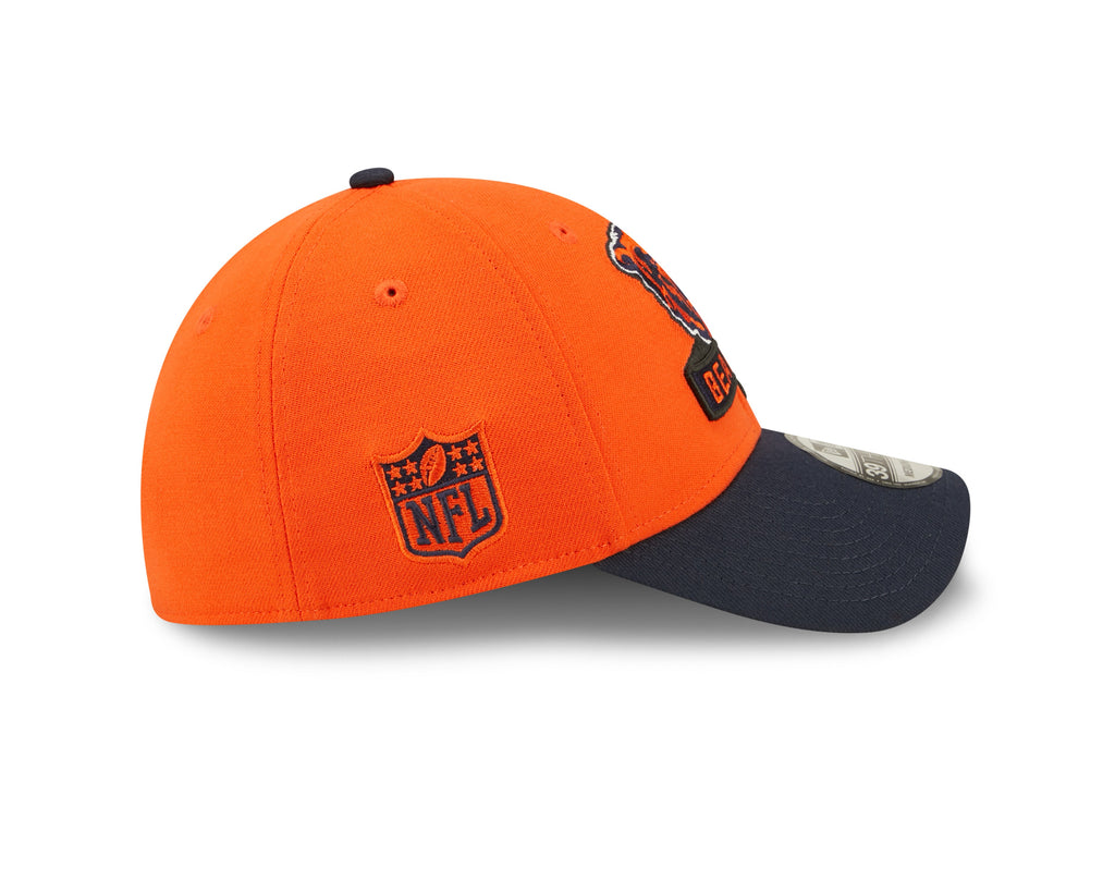 Chicago Bears Mascot Logo New Era Orange/Navy 2022 Sideline 39THIRTY Flex Hat for Men product image 4, provided for visual