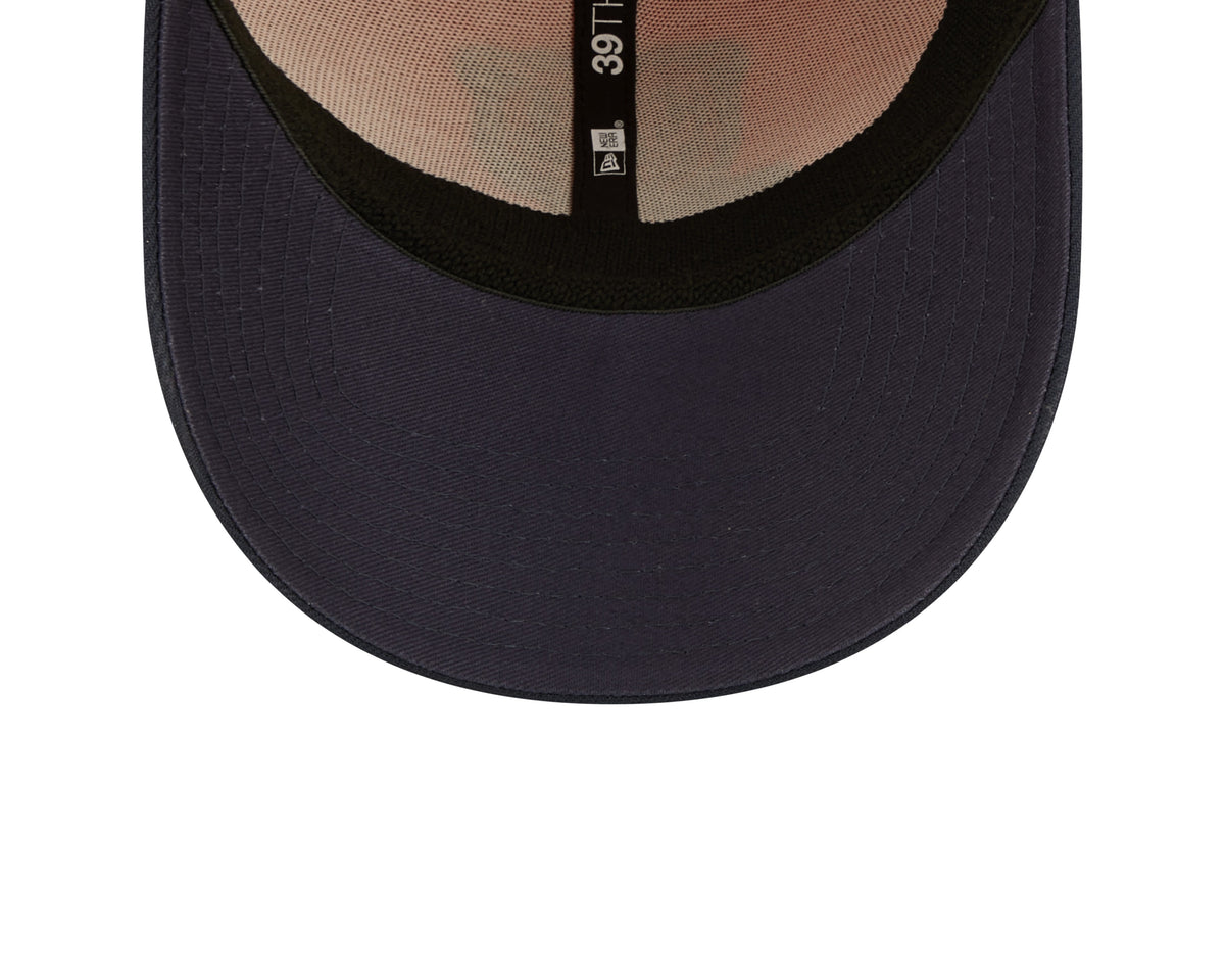 Chicago Bears Mascot Logo New Era Orange/Navy 2022 Sideline 39THIRTY Flex Hat for Men product image 7, provided for visual