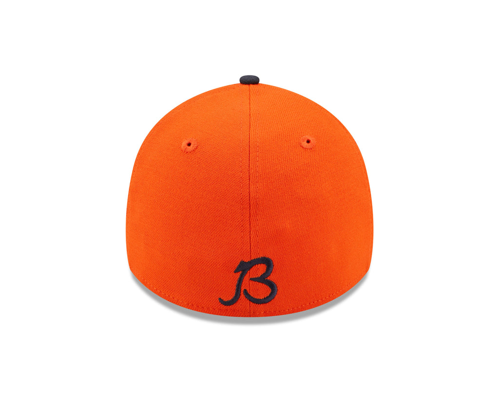 Chicago Bears "B" Logo New Era Orange/Navy 2022 Sideline 39THIRTY Flex Hat for Men product image 6, provided for visual