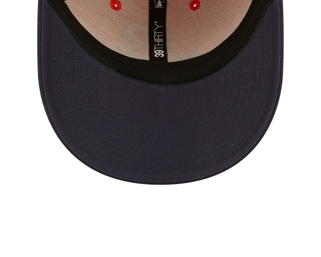 Chicago Bears "B" Logo New Era Orange/Navy 2022 Sideline 39THIRTY Flex Hat for Men product image 7, provided for visual
