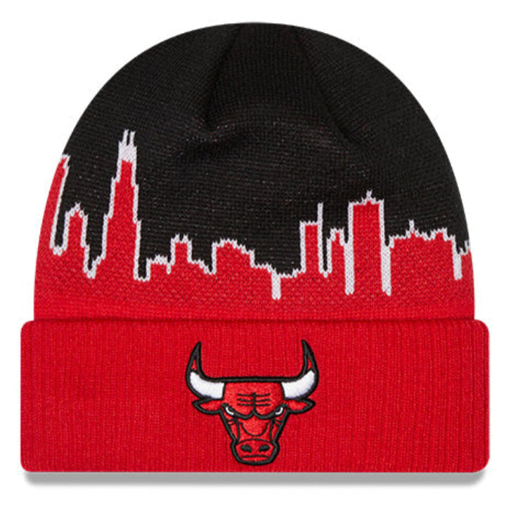 Chicago Bulls New Era 2022/23 NBA Tip-off Cuffed Knit Hat for Men product image 1, provided for visual reference and product