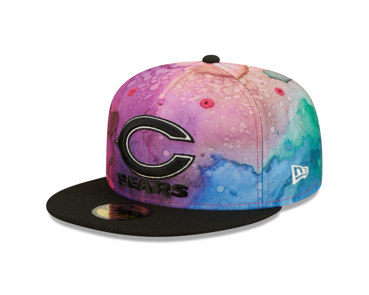 Chicago Bears New Era 2022 Crucial Catch NFL Primary Logo Multi Color Ink 59FIFTY Fitted Hat for Men product image 3,