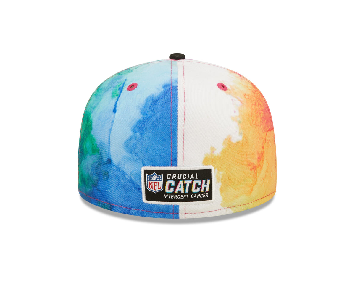 Chicago Bears New Era 2022 Crucial Catch NFL Primary Logo Multi Color Ink 59FIFTY Fitted Hat for Men product image 6,