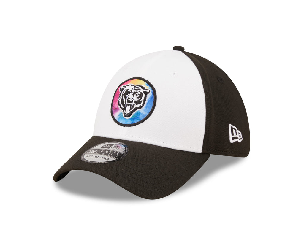 Chicago Bears New Era Crucial Catch 2022 NFL Coaches Sideline Mascot Logo White/Black 39THIRTY Flex Hat for Men product