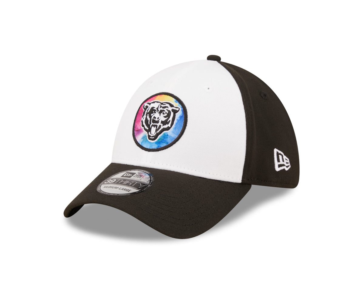 Chicago Bears New Era Crucial Catch 2022 NFL Coaches Sideline Mascot Logo White/Black 39THIRTY Flex Hat for Men product