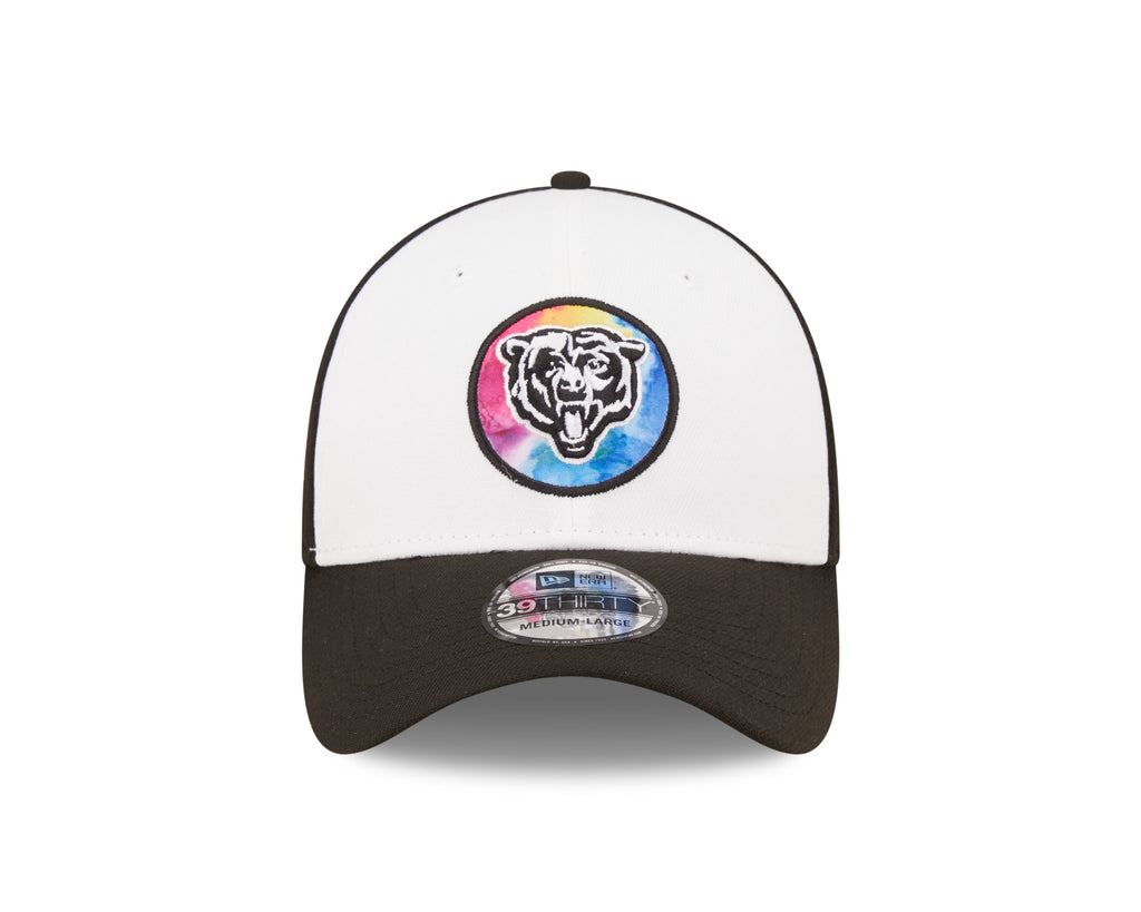 Chicago Bears New Era Crucial Catch 2022 NFL Coaches Sideline Mascot Logo White/Black 39THIRTY Flex Hat for Men product