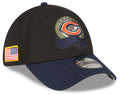 Chicago Bears New Era Black 2022 Salute to Service Primary Logo 39THIRTY Flex Hat for Men product image 1, provided for