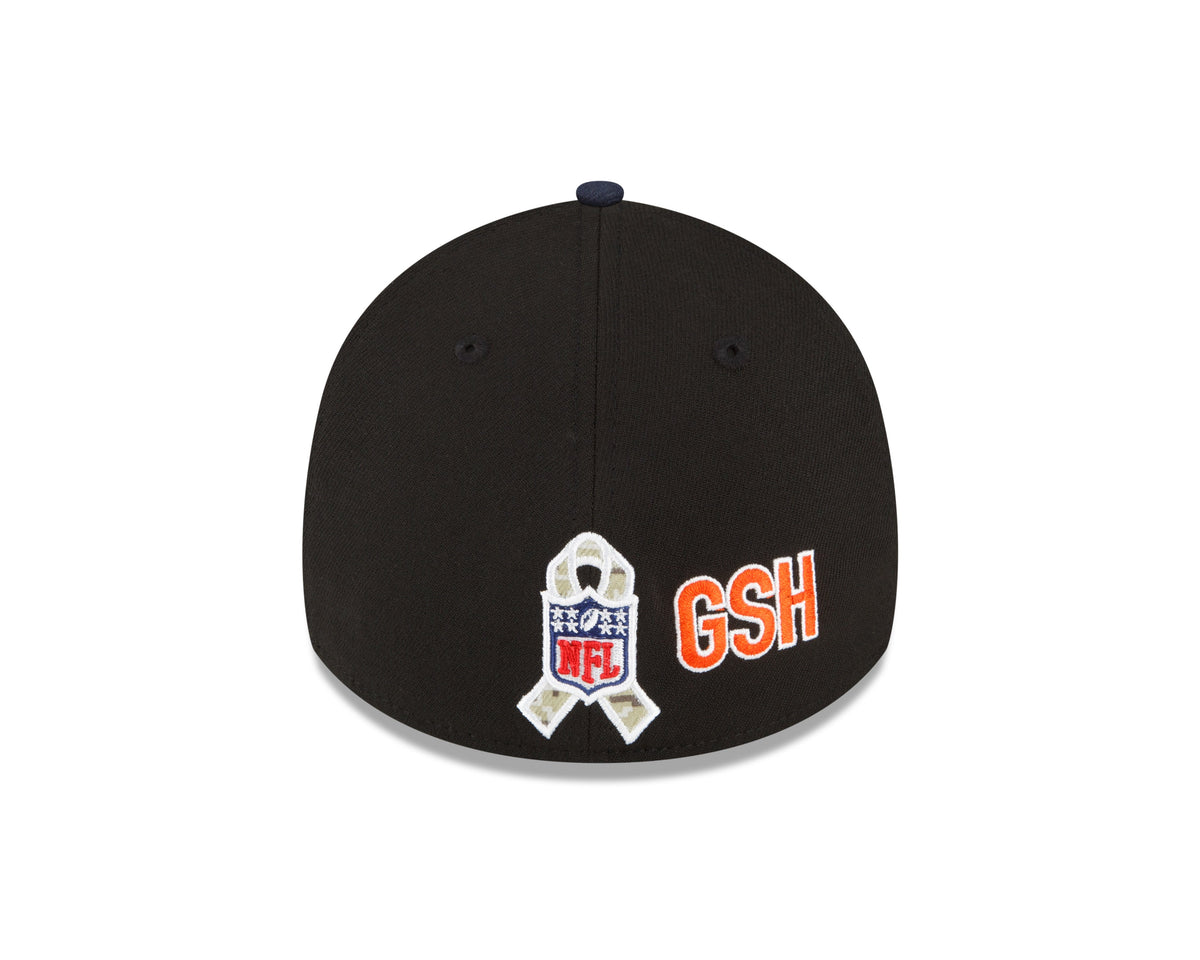 Chicago Bears New Era Black 2022 Salute to Service Primary Logo 39THIRTY Flex Hat for Men product image 6, provided for