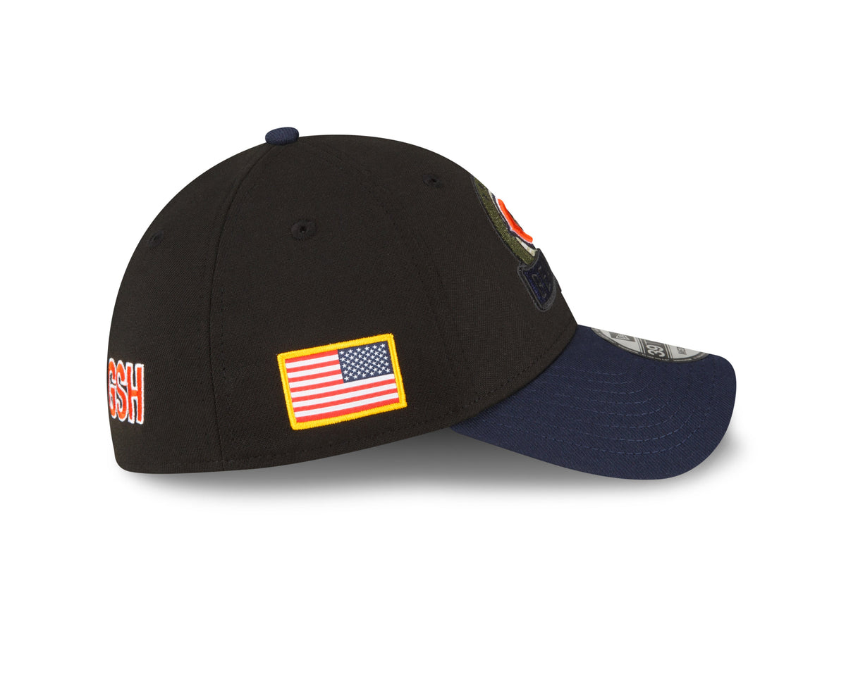 Chicago Bears New Era Black 2022 Salute to Service Primary Logo 39THIRTY Flex Hat for Men product image 4, provided for
