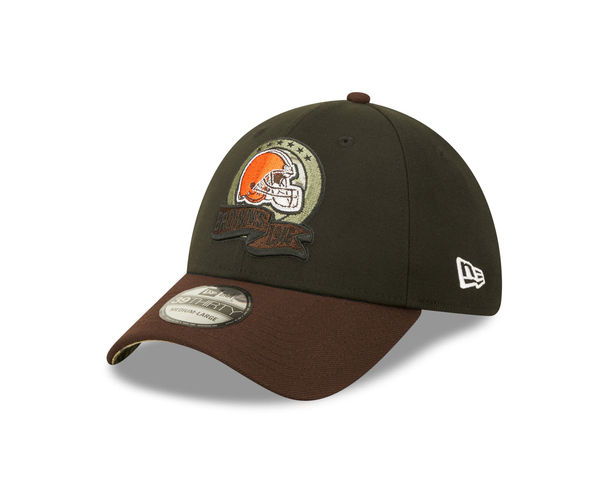 Cleveland Browns New Era Black 2022 Salute to Service 39THIRTY Flex Hat for Men product image 4, provided for visual