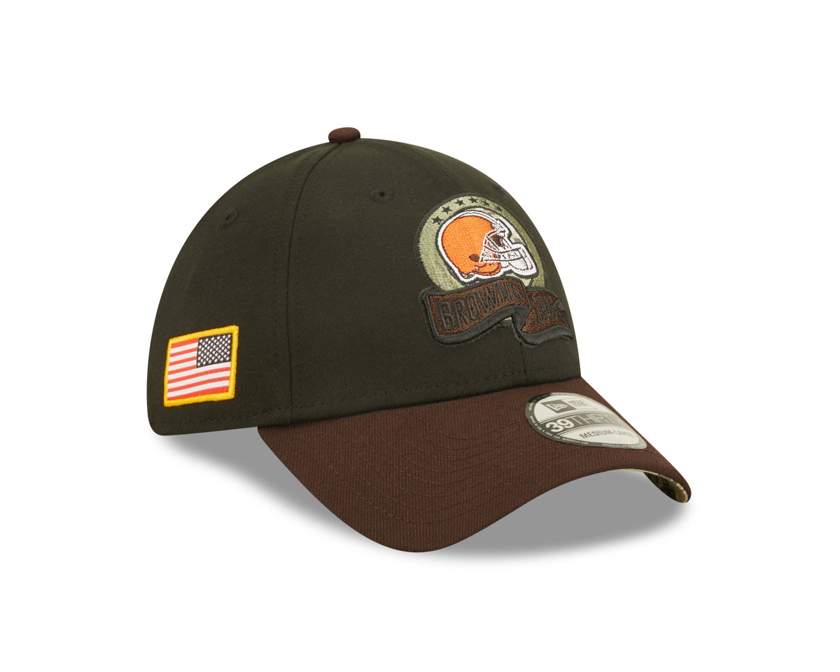 Cleveland Browns New Era Black 2022 Salute to Service 39THIRTY Flex Hat for Men product image 2, provided for visual