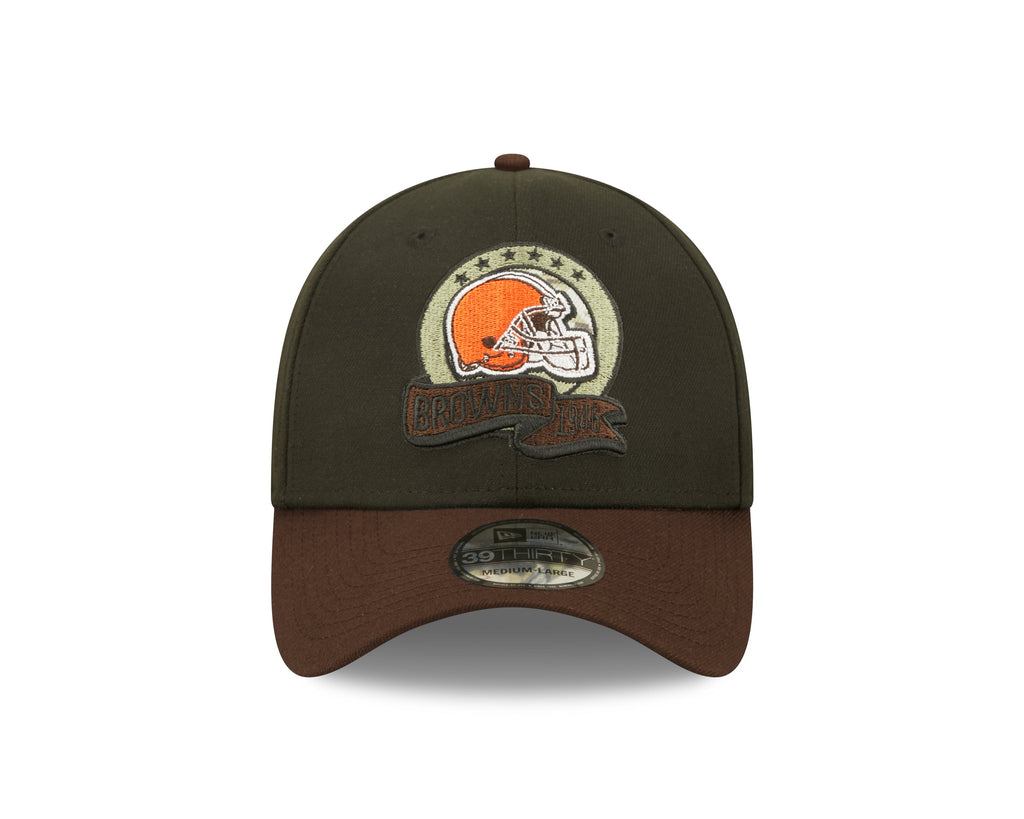 Cleveland Browns New Era Black 2022 Salute to Service 39THIRTY Flex Hat for Men product image 3, provided for visual