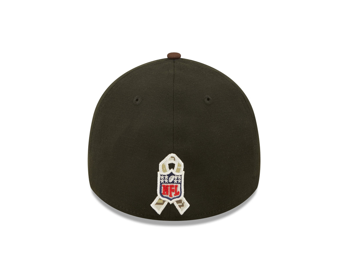 Cleveland Browns New Era Black 2022 Salute to Service 39THIRTY Flex Hat for Men product image 7, provided for visual